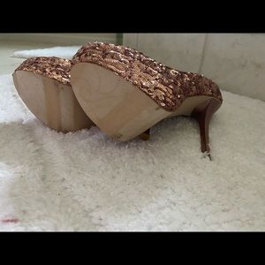 Babyphat never worn pink sequenced high heel